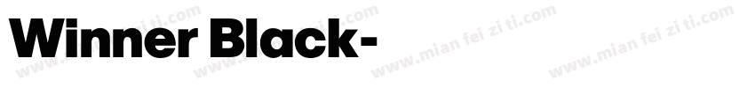 Winner Black字体转换